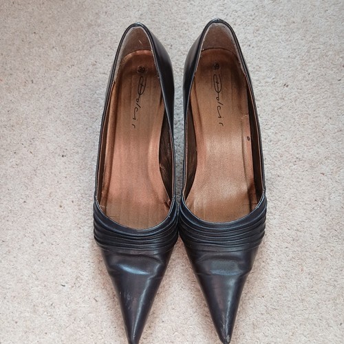 Ladies brown stiletto court - brown,
