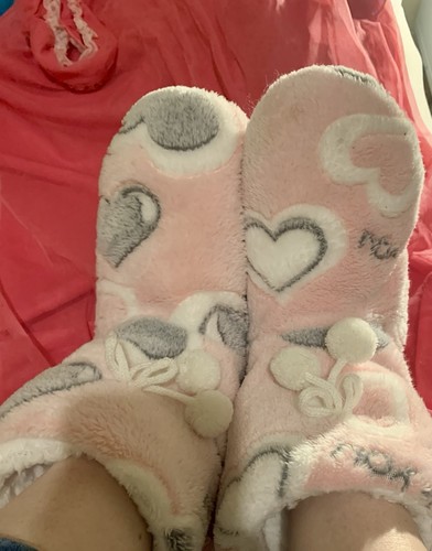 Well worn cozy slippers - well, worn!