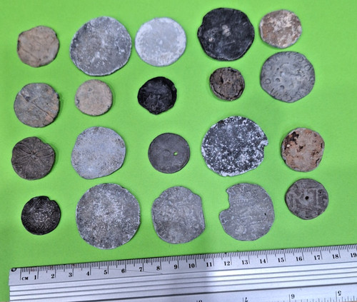 Lead pewter tokens some - tokens,