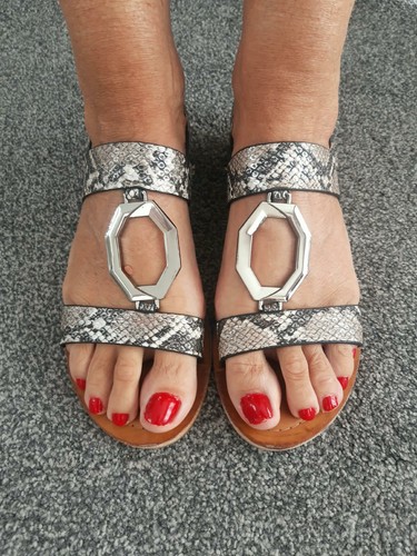 Mode pelle ladies flat - mode,