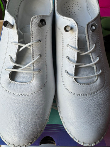 Leather shoes white size - leather,