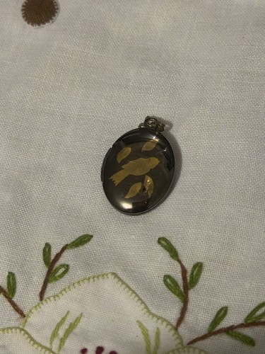 Vintage oval bird - oval, locket