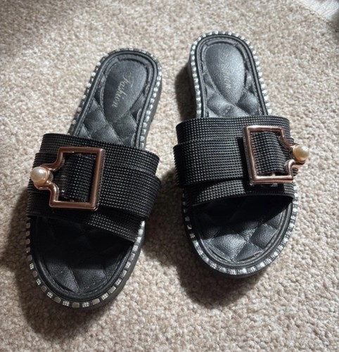 Ladies black flip flops - ladies,, uk