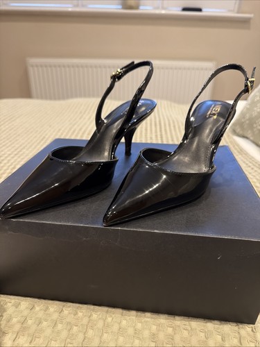 Next black patent sling - patent,