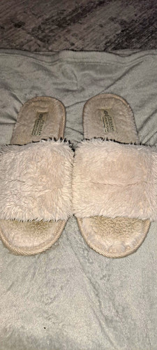 Well worn fluffy slippers - well, uk