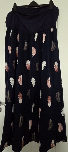 Strapless long feather - feather, print